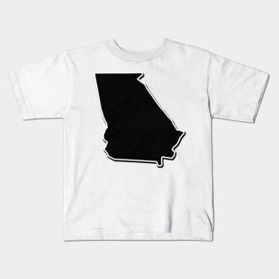 Black Georgia Outline Kids T-Shirt